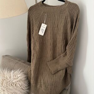 Cozy Brown Shrug with Ribbed Texture